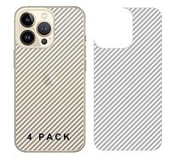 GIOPUEY Protector Trasero Compatible con iPhone 13 Pro MAX, [4 Piezas] 0.1mm Suave Ultrafina Back Protector Flim [Antideslizante] [Huella Digital Anti] [Prevención de Arañazos]