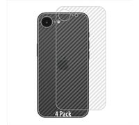 GIOPUEY Protector Trasero Compatible con iPhone 16e, [4 Piezas] 0.1mm Suave Ultrafina Back Protector Flim [Antideslizante] [Huella Digital Anti]