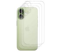 GIOPUEY Protector Trasero Compatible con iPhone 17, Textura Mate TPU Suave Delgado iPhone 17 Protector de Pantalla Trasera - Translucent 3 Pack
