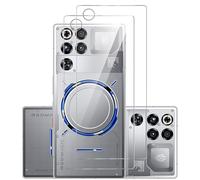 GIOPUEY Protector Trasero Compatible con Nubia Red Magic 11 Pro, 3 Piezas Vidrio Templado Protector de Pantalla Trasera, Alta Transparencia, Resistente a Los Arañazos - Transparent