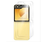 GIOPUEY Protector Trasero Compatible con Samsung Galaxy Z Flip 6, TPU Suave Delgado Samsung Galaxy Z Flip 6 Protector de Pantalla Trasera - Clear 2 Pack
