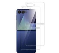 GIOPUEY Protector Trasero Compatible con Samsung Galaxy Z Flip 7, 3 Piezas Vidrio Templado Protector de Pantalla Trasera, Alta Transparencia, Resistente a Los Arañazos - Transparent