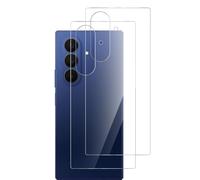 GIOPUEY Protector Trasero Compatible con Samsung Galaxy Z Fold 7, 3 Piezas Vidrio Templado Protector de Pantalla Trasera, Alta Transparencia, Resistente a Los Arañazos - Transparent