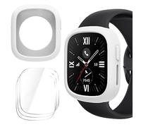 GIOPUEY Silicona Funda para Honor Watch 4, con 3 Pack Protector Pantalla, Suave TPU Silicona Case Cover Protectora, Honor Watch 4 Carcasas - White