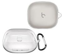 GIOPUEY Transparente Funda Compatible con Beats Powerbeats Pro 2, Ultradelgado TPU Case Cover, Anti-caída, Portátil - Transparente
