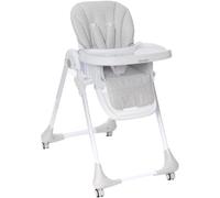Giordani G-Snack Trona para Bebé 6 Meses - 15kg, Altura Regulable en 7 Posiciones, Respaldo y Reposapiés Reclinables, 4 Ruedas con Freno, Cierre Compacto que Ahorra Espacio y Doble Bandeja Lavable