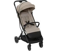 Giordani G-Touch Cochecito Ligero 6.9 kg, Cierre Automático One-Touch, de 0 Meses a 22 kg, Asiento Acolchado, Ruedas con Suspensión y Detalles de Ecocuero, Compacto y Ahorra Espacio, Beige