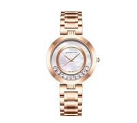 Giordano Dancing Diamonds Collection - Reloj analógico para mujer con elegante pulsera de acero inoxidable y mecanismo de 3 manecillas