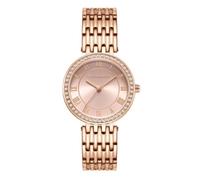 Giordano Eleganza Collection A2083 - Reloj analógico redondo para mujer, diseño de diamantes con correa de metal, resistente al agua, color oro rosa, Oro rosa, Moderno