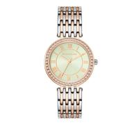 Giordano Eleganza Collection A2083 - Reloj analógico redondo para mujer, diseño de diamantes con correa de metal, resistente al agua, Esfera: verde claro. Correa: multicolor