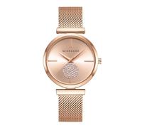 Giordano Eleganza Collection GD-4066 - Reloj de pulsera para mujer con esfera tachonada de cristal, resistente al agua, para complementar tu look/regalo ideal para mujeres y niñas, Esfera: oro rosa.