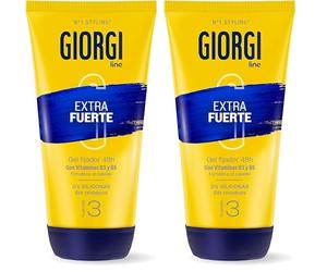 Giorgi Line - Gomina Perfect Fix, Máxima Fijación 48h sin Residuos, Acabado Perfecto, Fijación 3 Extrafuerte - Formato Viaje 50 ml (Paquete de 2)