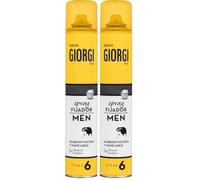 Giorgi Line - Spray Fijador para Hombre Fijación 6 Sin Siliconas - 300 ml (Paquete de 2)
