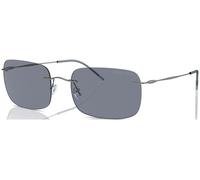 Giorgio Armani Hombre AR1512M 300319 Gafas de sol Metal Gris Azul Pillow Normal