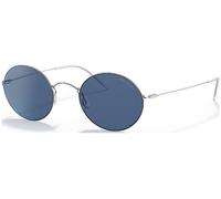 Giorgio Armani Hombre AR6115T 300380 Gafas de sol Titanio Gris Azul Redonda Normal