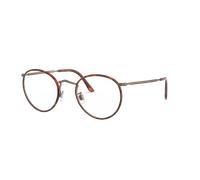 Giorgio Armani Hombre AR 112MJ 3259 Monturas ópticas Metal Marrón Transparente Redonda Normal