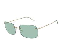 Giorgio Armani Hombre AR1512M 30022A Gafas de sol Metal Oro Verde Pillow Normal