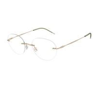 Giorgio Armani Hombre AR5147 3002 Monturas ópticas Metal Oro Transparente Pantos Normal
