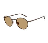 Giorgio Armani Hombre AR6163J 300673 Gafas de sol Metal Bronce Marrón Redonda Normal