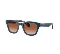Giorgio Armani Hombre Sunglass AR8207 - Color del Marco: Parte superior azul/marrón transparente, Color de la Lente: Marrón Degradado