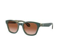 Giorgio Armani Hombre Sunglass AR8207 - Color del Marco: Parte superior verde/verde oliva transparente, Color de la Lente: Marrón Degradado