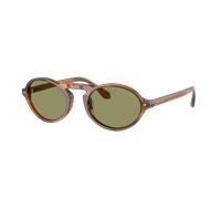 Giorgio Armani Hombre Sunglass AR8219U - Color del Marco: Miel a Rayas, Color de la Lente: Verde