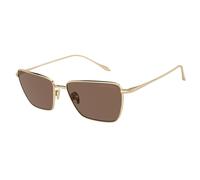 Giorgio Armani Mujer AR6153 301373 Gafas de sol Metal Oro Marrón Cuadrada Normal