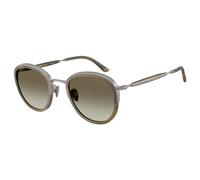 Giorgio Armani Uomo AR6176 30038E Occhiali da sole Metallo Grigio Verde Pantos Normale Sfumato