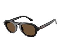 Giorgio Armani Uomo AR8244 587553 Occhiali da sole Acetato Nero Marrone Pillow Normale