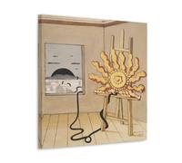 Giorgio De Chirico Works - Póster de impresión de sol en un caballete, decoración estética de habitación, lienzo moderno, pintura de pared para dormitorio, 70 x 70 cm