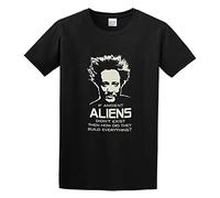 Giorgio Tsoukalos Ancient Alien Astronauts UFO Space Galaxy Unisex 100% Cotton Short-Sleeve T-Shirts Black S