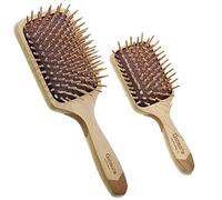 GIORGIOCepillo de pelo Giorgio respetuoso con el medio ambiente, cerdas de madera de haya, antiestático, para hombres y mujeres, para el hogar y viajes, cabello grueso y fino, Bundle, 1.00[set de ]