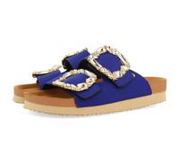 GIOSEPPO Aderklaa, Sandalias Estilo Bio con Adorno Joya para Mujer, Azul, 37 EU