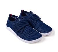 Gioseppo AMBITA - Zapatillas Barefoot Monocolor de Rejilla para Niño con Cierre Ajustable, Suela Flexible y Antideslizante, Puntera Amplia, Color Marino, Talla 36