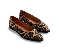 Gioseppo Bailarina de Piel Modelo BADOURA Color Leopardo, Talla 36