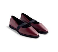 Gioseppo Bailarina de Piel Modelo Lonsdale Color Burdeos, Talla 41