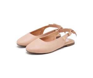 GIOSEPPO - Bailarina | Máximo Confort, Piso flexíble | Bailarina Ceremonia niña Destalonada de Piel Bagley| Niña Talla 33 Nude