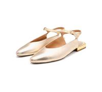 GIOSEPPO - Bailarinas Bailarina Destalonada de Piel para Mujer Averill | Plantilla de Piel Natural | Cierre Pulsera Hebilla | Mujer Talla 35 Platino