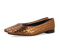 GIOSEPPO Bailarinas Color Bronce de Piel Trenzada para Mujer eisgarn