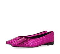 GIOSEPPO Bailarinas Color Fucsia de Piel Trenzada para Mujer eisgarn