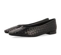 GIOSEPPO Bailarinas Color Negro de Piel Trenzada para Mujer bognes