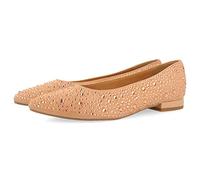 GIOSEPPO Bailarinas Color Oro Rosado con Cristales de Strass para Mujer kannus