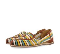 GIOSEPPO Bailarinas DE Piel Color Cuero con Tiras Multicolor para Mujer Klondike
