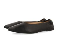 GIOSEPPO Bailarinas DE Piel Color Negro con Punta Fina Y TALÓN Fruncido para Mujer