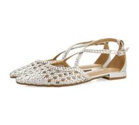 GIOSEPPO Bailarinas DE Piel Color Plata con Trenzados para Mujer LESKOVIC