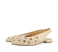 GIOSEPPO Bailarinas DESTALONADAS EN Piel Color Off-White con Detalle DE TACHAS para Mujer DAKOVO