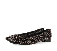 GIOSEPPO Bailarinas Negras con Cristales de Strass para Mujer kannus