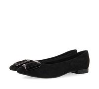 GIOSEPPO Bailarinas Negras de Piel con Detalle de Hebilla en Charol para Mujer ballstad