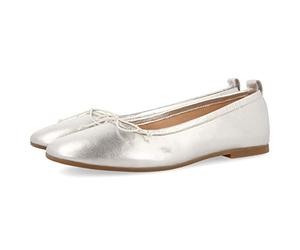 GIOSEPPO Bailarinas Plateadas de Piel para Mujer satteins