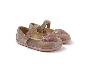 GIOSEPPO Barefoot,Modelo Hendon Bailarinas de Piel para bebé .Cierre Ajustable .Respetando el Crecimiento Natural del pie .Piso Flexible y torsionable .Drop Cero .Plantilla extraíble